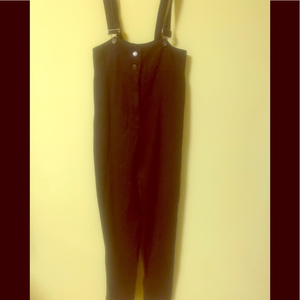 Vintage Black Denim Overalls